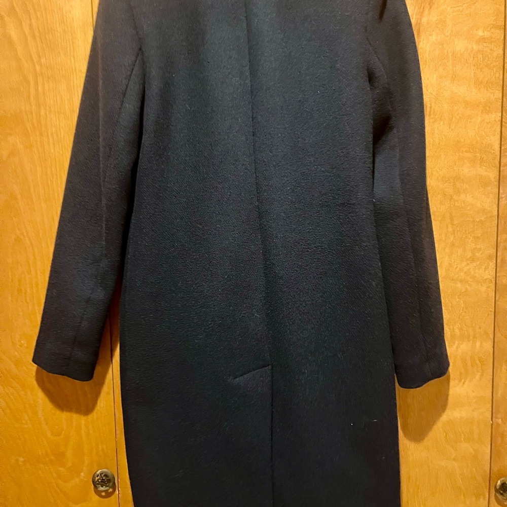 Abercrombie Navy Dad Wool Coat XXS New Pics Added - Picture 7 of 7